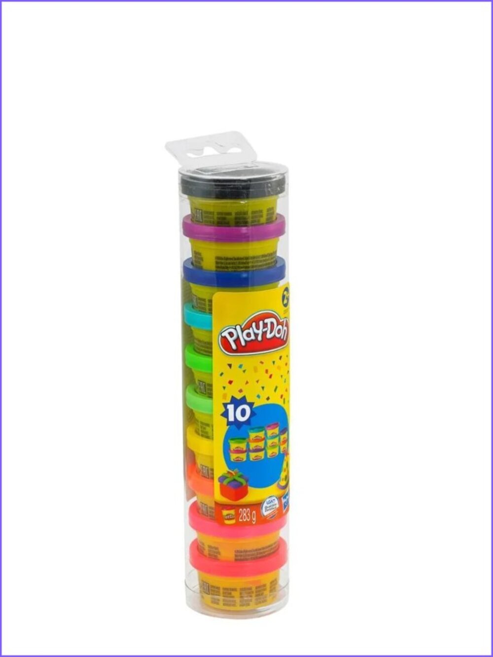 New In Box Play-Doh Party Tube Pack - 10 Mini Cans of Modeling Ages 2+